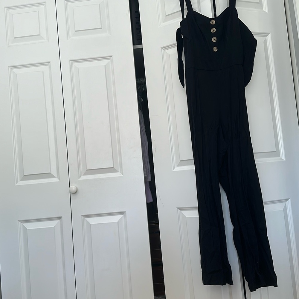 Express Black linen jumpsuit